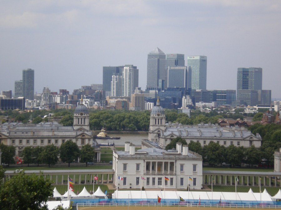 view of London from the Greenwich park