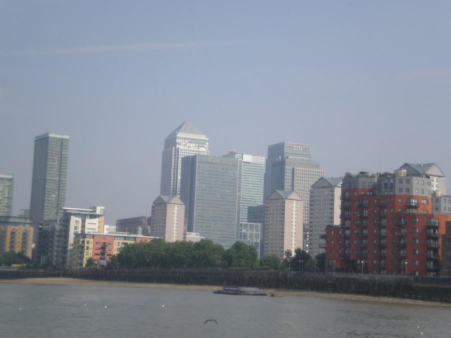 Canary Wharf from the boat