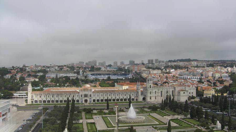 the view from the top of the Monument to the Discoveries