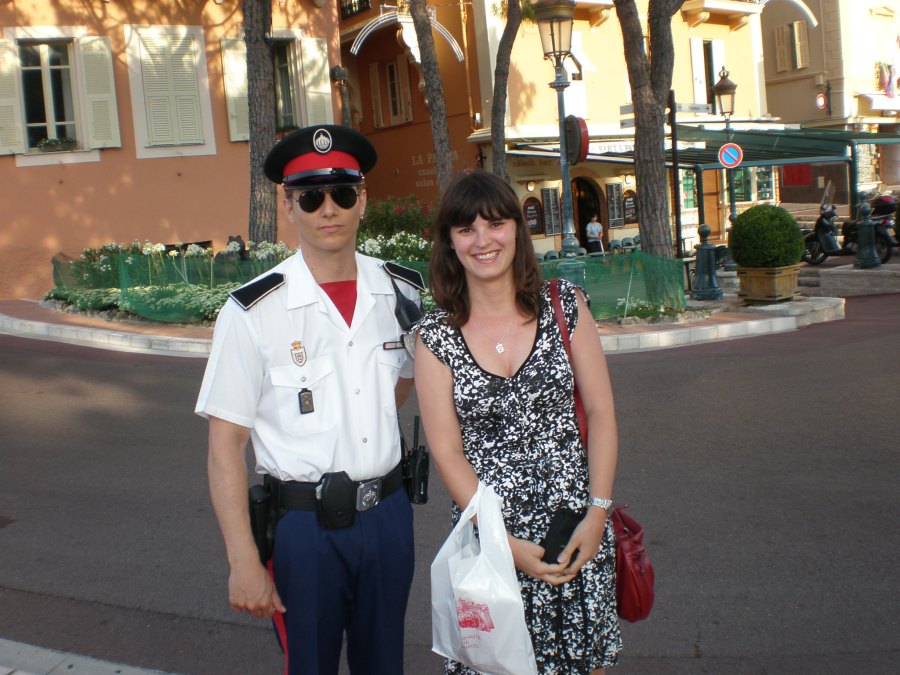 with Monaco policeman, June 2011