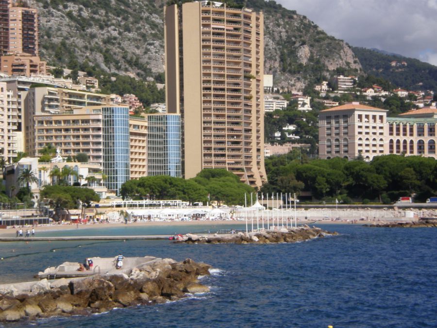 Monaco beach in Larvotto