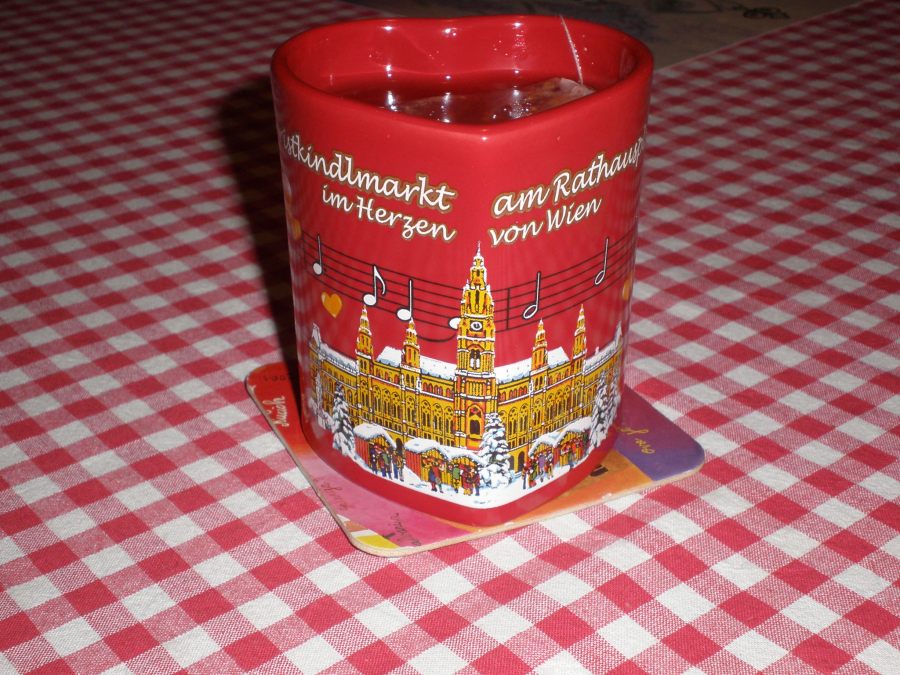mug from last year's Christmas market in Vienna, Austria
