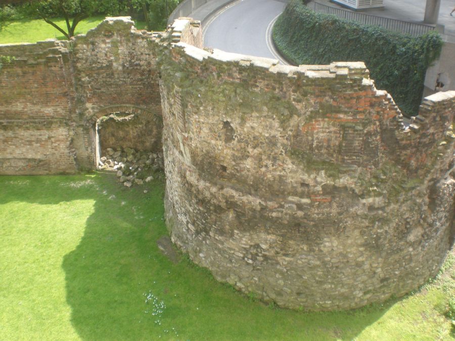 remains of old city wall