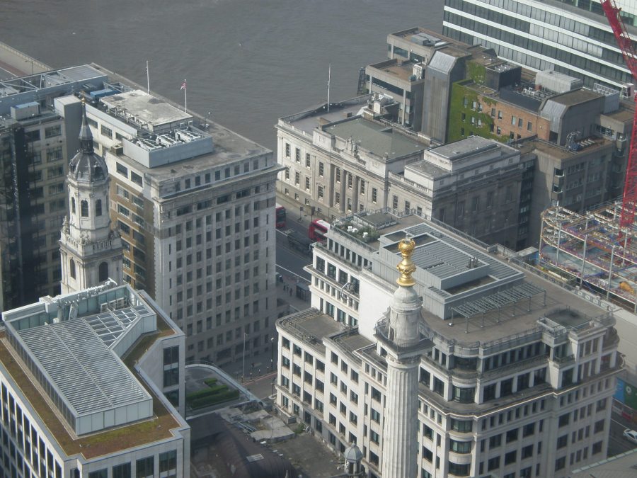 view of the Monument from Sky Garden